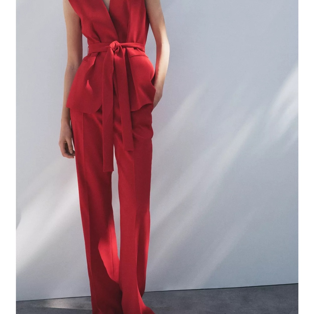 Elegant Red Two Piece Set